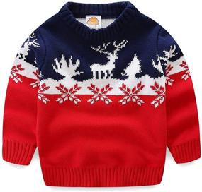 img 4 attached to 🎄 Mud Kingdom Reindeer Christmas Sweater: Boys' Clothing & Fashionable Sweaters"