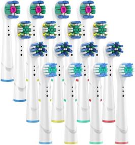 img 4 attached to 16 Variety Pack: Oral B Compatible Replacement Brush Heads - Precision, Floss, Cross, Whitening
