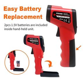 img 3 attached to Infrared Thermometer Temperature Gun: Accurate -58℉~1022℉ Range, 9-Point Laser, Non-Contact Instant-Read Digital Ir Thermometer with Backlight