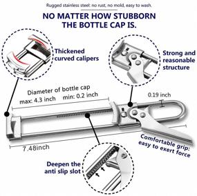 img 3 attached to 🔧 Master Opener Adjustable Bottle Opener: Easy Grip & Multi-functional Stainless Steel Can and Jar Opener – Ideal for Those with Weak Hands – 2 Pack for All Your Opening Needs