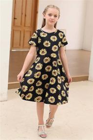 img 1 attached to Flaunt Effortless Style with GORLYA Sleeve Floral Casual Pockets Girls' Dresses