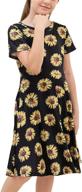 flaunt effortless style with gorlya sleeve floral casual pockets girls' dresses logo