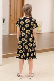 img 3 attached to Flaunt Effortless Style with GORLYA Sleeve Floral Casual Pockets Girls' Dresses