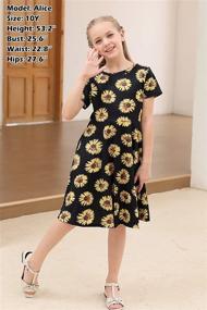 img 2 attached to Flaunt Effortless Style with GORLYA Sleeve Floral Casual Pockets Girls' Dresses