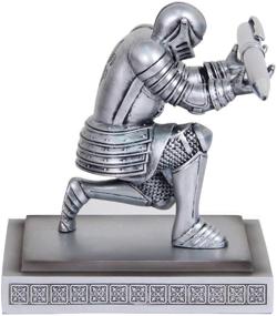 img 2 attached to Amoysanli Knight Pen Holder Desk Organizers And Accessories Desk Decor Resin Pen Holder As Gift With A Cool Pen For Office And Home (Silver)