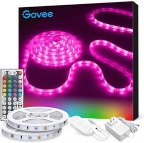 img 4 attached to 🌈 Govee LED Strip Lights - 32.8ft RGB Color Changing Lights with Remote Control for Bedroom, Ceiling, Kitchen - Easy Installation - 2 Rolls of 16.4ft