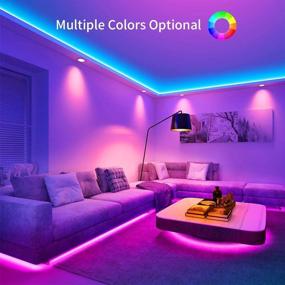 img 2 attached to 🌈 Govee LED Strip Lights - 32.8ft RGB Color Changing Lights with Remote Control for Bedroom, Ceiling, Kitchen - Easy Installation - 2 Rolls of 16.4ft