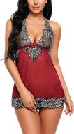 👗 avidlove lace babydoll mesh chemise nightwear outfits in v-neck for women, available in sizes s-4xl logo