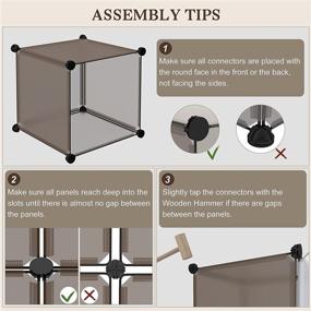 img 1 attached to 📦 20-Cube Cube Storage Organizer, SimpleWise Closet Organizer Shelves DIY Plastic Cabinet Closet Storage Organization Systems Wardrobe for Bedroom Living Room Office, Coffee