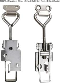 img 3 attached to 🔒 SK-1S Adjustable Buckle Cabinet Boxes Lever Handle Toggle Catch Latch Lock with Screws, 2 Pcs (Range: 75-95mm)