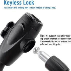 img 2 attached to DadyMart 4 Feet Bike Lock Cable with Keys - High Security Coiled Bike Lock for Maximum Protection