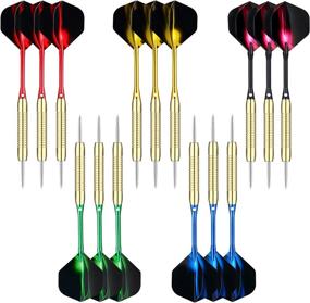 img 4 attached to 🎯 Centaur 15 Pack Steel Tip Darts Set - Professional 18g Metal Dart Kit with Premium Aluminum Shaft, PET Flights, Dart Case, and Flight Protector - Board Accessory Bundle