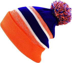 img 4 attached to 🧢 Stylish Hat Depot Cuffed Beanie Stripe: A Must-Have Boys' Accessory for Hats & Caps