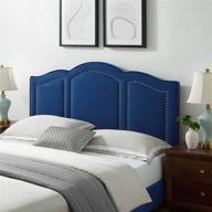 🛏️ elegant twin navy headboard with nailhead detail - modway cecilia performance velvet logo