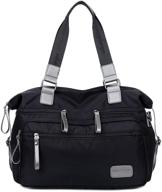 women's purple shoulder handbags & wallets: waterproof nylon travel accessories logo