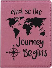 img 4 attached to Passport Journey Travelers Engraved Leather Travel Accessories