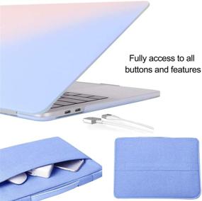 img 1 attached to 🖥️ iCasso MacBook Pro 13 Inch Case 2019 2018 2017 2016 Release A2159/A1989/A1706/A1708 - Gradient: Hard Plastic Case, Sleeve, Screen Protector, Keyboard Cover & Dust Plug - Compatible MacBook Pro 13'' - Get Yours Now!