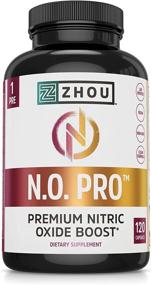 img 4 attached to 💪 Zhou Nitric Oxide: Powerful N.O. Booster for Strength, Endurance, and Muscle Building | 30 Servings, 120 Veggie Caps