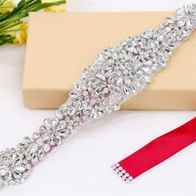 img 3 attached to Tendaisy Bridal Rhinestone Wedding Belt - Crystal Wedding Sash Belt for Bridal Gowns