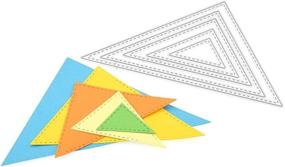 img 3 attached to 🔳 Versatile Metal Cutting Dies Stencil Set for DIY Scrapbook Album, Paper Card: Triangle, Square, Rectangle, Round, Ellipse Shapes!