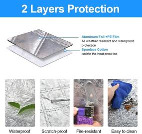 img 3 attached to Helloleiboo Car Windshield Snow Cover & Ice Cover | 2-Layer Protection, Waterproof Sunshade | Universal Fit for Most Cars, SUVs, Trucks, Vans