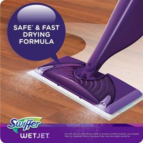 img 2 attached to Swiffer Wetjet Hardwood Floor Mopping and Cleaning Solution Refills - All Purpose Cleaner, Open Window Fresh Scent, 42.2 Fl Oz (Pack of 2)