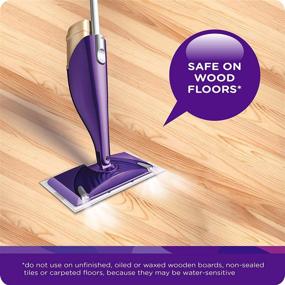 img 1 attached to Swiffer Wetjet Hardwood Floor Mopping and Cleaning Solution Refills - All Purpose Cleaner, Open Window Fresh Scent, 42.2 Fl Oz (Pack of 2)