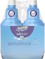 swiffer wetjet hardwood floor mopping and cleaning solution refills - all purpose cleaner, open window fresh scent, 42.2 fl oz (pack of 2) логотип