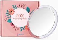 🔍 5inch, 20x magnifying mirror: ideal for precise makeup, tweezing, and blackhead/blemish removal – silver finish logo