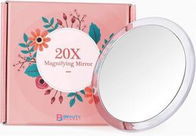 img 4 attached to 🔍 5Inch, 20X Magnifying Mirror: Ideal for Precise Makeup, Tweezing, and Blackhead/Blemish Removal – Silver Finish