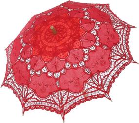 img 4 attached to BABEYOND Vintage Decoration Stick Umbrellas with Umbrella Parasol Design