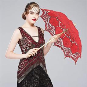 img 2 attached to BABEYOND Vintage Decoration Stick Umbrellas with Umbrella Parasol Design