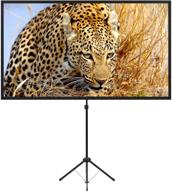 mobile and compact outdoor movie screen: portable projector screen with stand, 80 inch 16:9, easy setup with carrying bag – ideal for home cinema & outdoor viewing logo