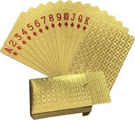 💎 gold diamond waterproof deck gift box - kxlody cool poker playing cards, ideal for family party game logo