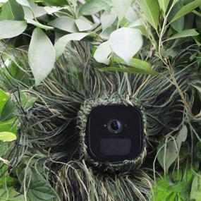 img 2 attached to 🍃 Ghillie Skin - Mossy Oak Camouflage Case Cover for Arlo GO Wire-Free Cameras, Compatible with Arlo GO Smart Security Home Camera