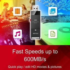 img 3 attached to 💾 BUFFALO 500GB USB ‎‎‎SSD External Drive (PUT500U3B)