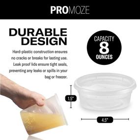 img 2 attached to 48 Pack 8 Oz Plastic Deli Food Storage Containers with Leak-Proof Lids - Microwaveable, Airtight, BPA-Free for Meal Prep, Soups, Snacks, Salad, Ice Cream - Kitchen and Restaurant Supplies