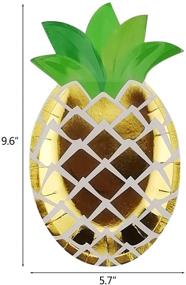 img 2 attached to 🍍 PartyPerfect 24 Count Pineapple Plates: Disposable Tableware Set for Baby Showers, Weddings & More!