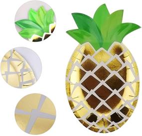 img 1 attached to 🍍 PartyPerfect 24 Count Pineapple Plates: Disposable Tableware Set for Baby Showers, Weddings & More!