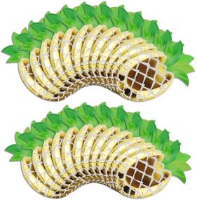 img 3 attached to 🍍 PartyPerfect 24 Count Pineapple Plates: Disposable Tableware Set for Baby Showers, Weddings & More!