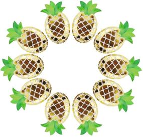 img 4 attached to 🍍 PartyPerfect 24 Count Pineapple Plates: Disposable Tableware Set for Baby Showers, Weddings & More!