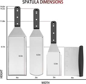 img 1 attached to Spatula Leonyo Stainless Griddle Accessories