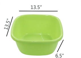 img 2 attached to Set of 2 Yubine 16 Quart Dish Pans for Effective Dishwashing