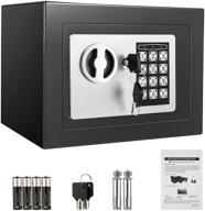🔐 black wall-mounted fireproof home digital security safe box with lock for jewelry, cash, and valuables logo