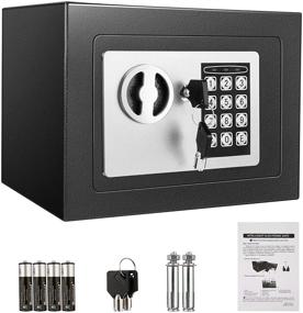 img 4 attached to 🔐 Black Wall-Mounted Fireproof Home Digital Security Safe Box with Lock for Jewelry, Cash, and Valuables