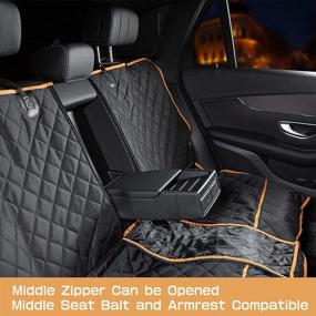 img 2 attached to 🐾 Waterproof Dog Car Seat Cover for Backseat - Heavy Duty Pet Bench Seat Protector, Truck & SUV Rear Seat Cover - Nonslip, Ideal for Cars, Trucks & SUVs