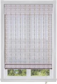 img 1 attached to 🎋 Calyx Interiors Oriental Bamboo Blinds - 35" x 98" Whitewash Shade: Find the Perfect Fit for Your Windows