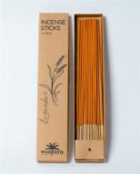 🍃 wuajaira lavender incense sticks - natural oils & ingredients for indoor and outdoor use with built-in holder - ideal for meditation and spiritual cleansing - 16 sticks - made in india - orange, lvd логотип