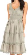 👗 sakkas kd2155 presta sleeveless embroidered women's dress logo