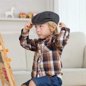 img 2 attached to 🧢 Stay Stylish on-the-go with Keepersheep Newsboy Driving Toddler Heather Boys' Accessories and Hats & Caps